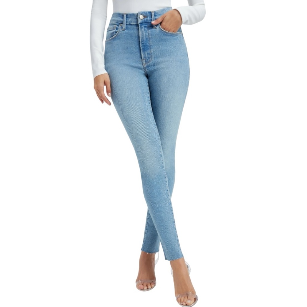 Plus sz28-32 Good American Light Blue High-Rise Skinny Jeans